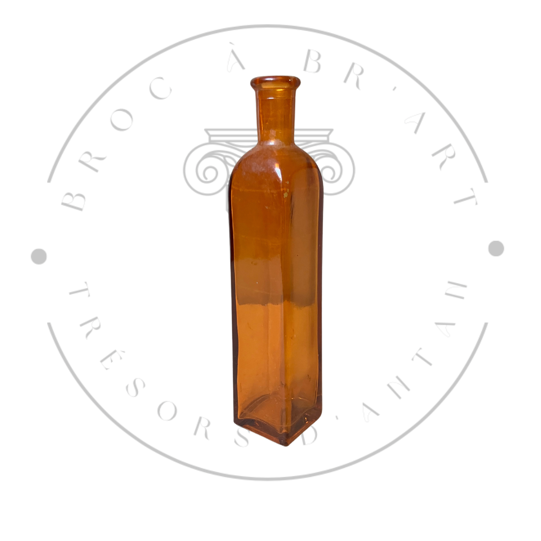 Ancienne bouteille pharmacie ambrée