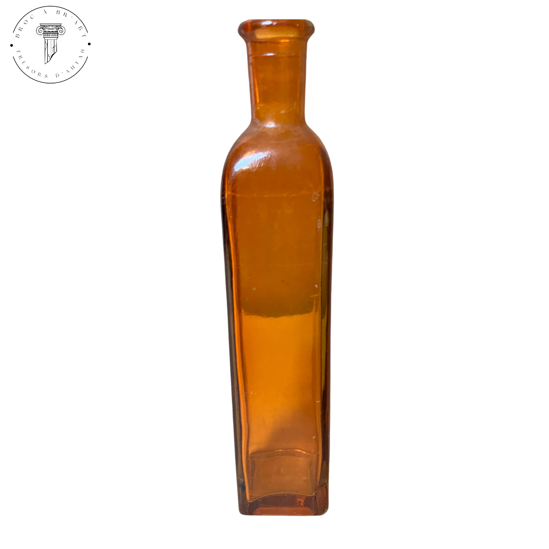 Ancienne bouteille pharmacie ambrée