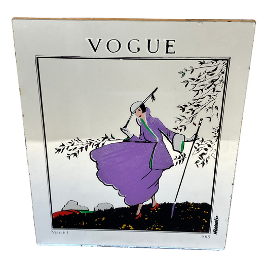 Miroir Vogue Vintage Publicitaire Art Deco Couverture Mars 1916