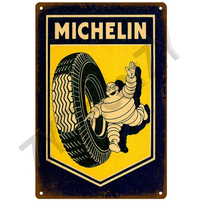 Plaque Métallique Vintage Michelin 397- Décoration Murale Rétro pour Maison ou Chambre