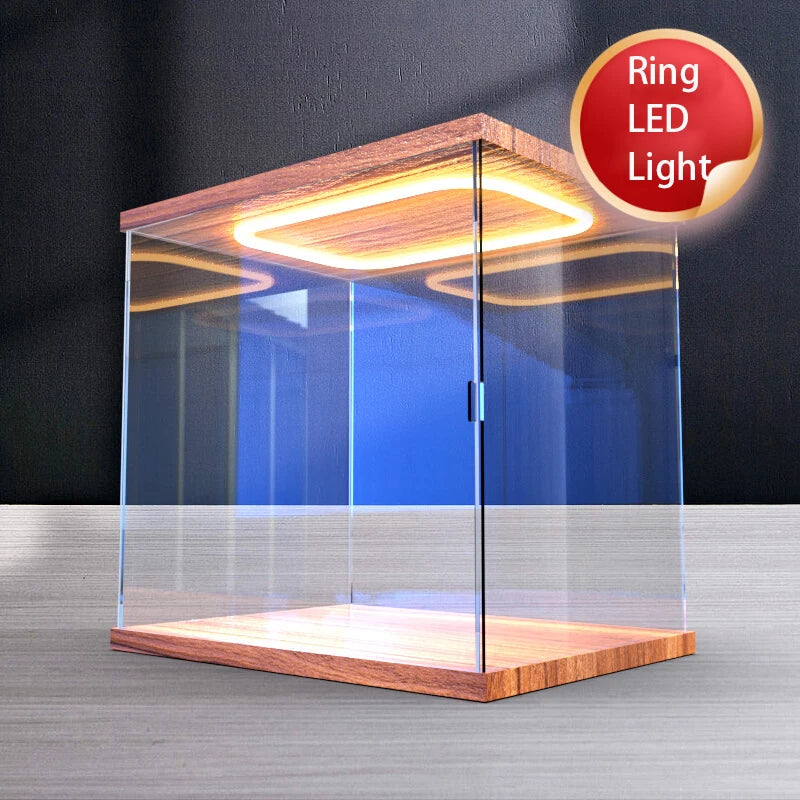 Vitrine en Acrylique avec Éclairage LED - Présentoir Moderne pour Objets de Collection