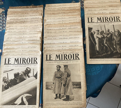 Lot de 41 Numéros du Magazine "LE MIROIR" sur la Guerre 14-18